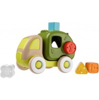 Chicco- Gioco Camioncino del Riciclo Eco+, Camion Forme e Incastri 2in1 in Plastica Riciclata e Legno, Sviluppa Coordinazione Motoria dei Bambini, 10-36 Mesi, Multicolore, 11158000000